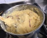 Une image de l'étape 15 de Gratin de polenta au lard, tomates, oignon, paneer et parmesan.