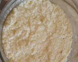 A picture of step 8 of Chhena poda Orissa dish.