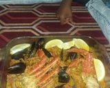 A picture of step 2 of Crab boil in a oven Bag.