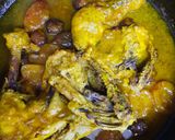 A picture of step 7 of Gilani Persian Aloo Mosamma (Chicken and Dried Fruit Stew).