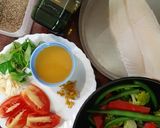 A picture of step 3 of Orange Fish with veggies (Healthy Meal option).
