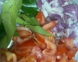 A picture of step 1 of Mushroom paneer pepper fry.