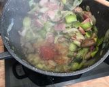 A picture of step 3 of Bacon & Leek soup.