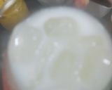 A picture of step 2 of Dalgona coffee with coffee mate.
