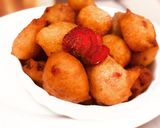 A picture of step 6 of Strawberry puff puff.