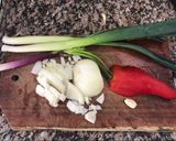 Foto del paso 1 de la receta: Arroz con nituke de pollo y verduras