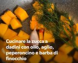 Foto del passaggio 2 della ricetta Busiate con tenerumi, zucca e fiori