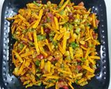 A picture of step 4 of Falahari Bhel.