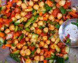 A picture of step 2 of Veggie Chickpea Wrap.