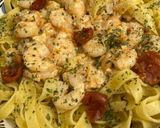 Une image de l'étape 6 de Tagliatelles aux crevettes 🍤.