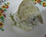 Foto del paso 16 de la receta: Budín de merluza relleno con crema de puerros al roquefort