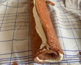 A picture of step 14 of Yule Log with Meringue Mushrooms.