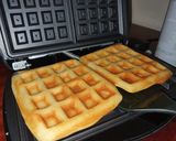 A picture of step 4 of Yummy crunchy and fluffy waffles.