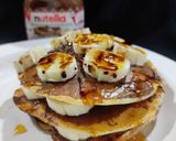 A picture of step 4 of Banana nutella pancakes🥞.