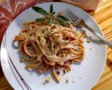 A picture of step 4 of Red Lentil Tagliatelle with Sage and Walnut Pesto.