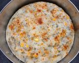 A picture of step 4 of Corn Palak Semolina Dhokla.