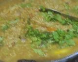 A picture of step 6 of Bisibelabath(Tamilnadu style)variety vegetables,rice,tuvar dal.