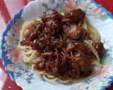 Foto del paso 4 de la receta: Espaguetis con butifarra al Pedro Ximénez y cebolla caramelizada
