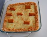 A picture of step 5 of Biscuit pudding.