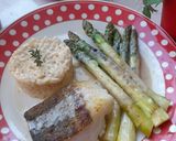 A picture of step 10 of Skrey, asparagus and risotto.