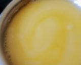 A picture of step 5 of Gujarati fafda with besan chutney.