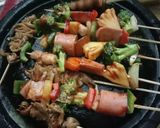 Foto langkah ke 3 dari resep Sate Sosis Paprika/ Sate ala Bbq.