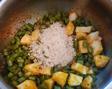 A picture of step 5 of Quick French beans and potato sabji.