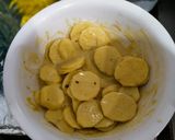 A picture of step 5 of Alu pakoray.