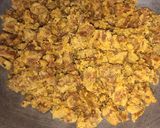 A picture of step 1 of Parmal chikki (Murmura chikki).
