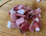 Foto del passaggio 7 della ricetta Farfalle carciofi e speck
