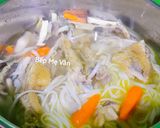 Hình bước làm 4 của món Bánh canh gà và nấm