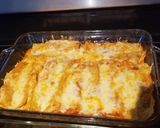 A picture of step 11 of Baked Chicken Enchiladas.