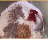 A picture of step 1 of Rice Chilla.