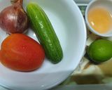 A picture of step 1 of Shirazi Salad.