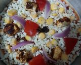 পনির টিক্কা পিজ্জা(paneer tikka pizza recipe in Bengali) রেসিপি ধাপ - 6 ছবি