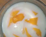 A picture of step 1 of Iced mango milk shake.