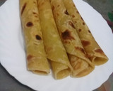 A picture of step 14 of Soft layered butternut chapatis.