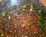 A picture of step 4 of Mexican black bean soup.