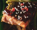 A picture of step 4 of Glazed Tamarind, Honey & Chilli Trout With Chow Mein.