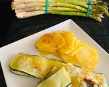 Foto del paso 4 de la receta: Sándwich de calabacín y merluza con sus patatitas al horno🥔🐟🐟
