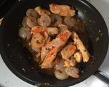 A picture of step 2 of Spicy Shrimp and Chicken Wrap.