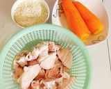 Hình bước làm 1 của món Cháo móng giò cà rốt