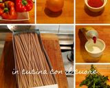 Foto del passaggio 1 della ricetta Ciriole di farro integrale con peperoni e salsiccia ♡