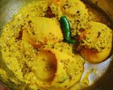 A picture of step 4 of Egg Mustard seeds curry.