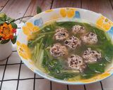 Hình bước làm 2 của món Canh cải ngọt nấu mọc