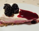 A picture of step 6 of Lemon Blackberry Cheesecake.