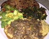 Alkaline - Mashed Garbanzo beans and Mushroom Gravy dinner entree (husband plate)😲 recipe step 4 photo