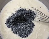 A picture of step 7 of Black sesame pudding.