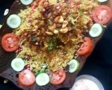 A picture of step 4 of Kashmiri pulao.