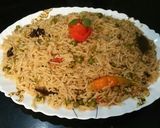 A picture of step 12 of (Camel Stock) Matar Pulao😋😋😋.